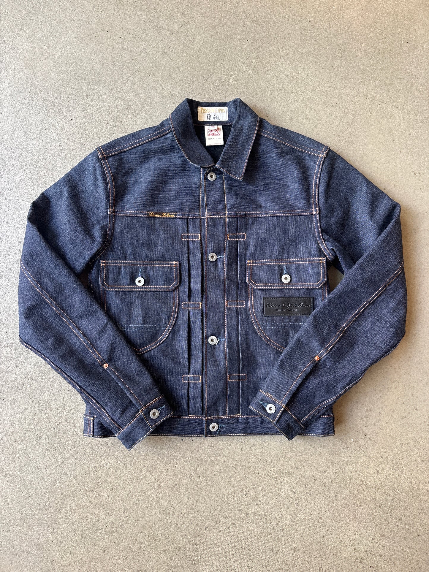 Evisu Deluxe Tissu Du Japon Taizo Jacket Indigo Size 40