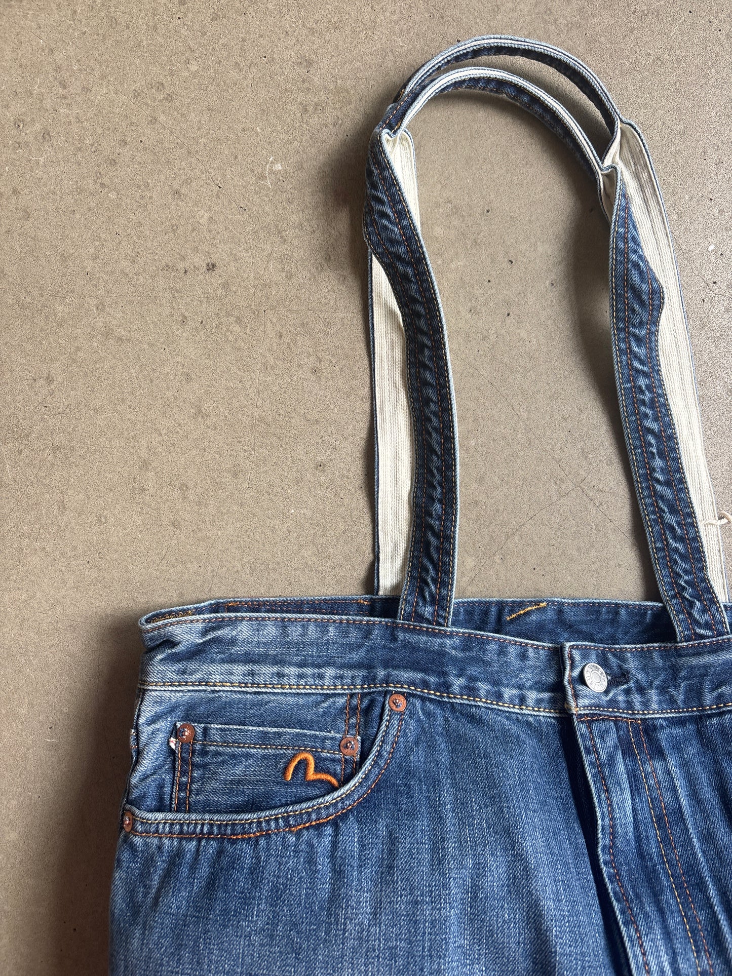 Palace x Evisu Denim Tote Light Wash