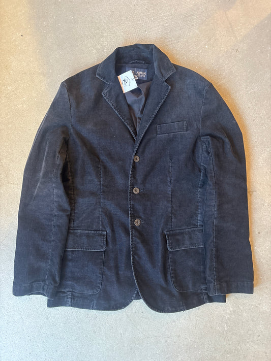Armani Jeans Corduroy Blazer Black Size 48