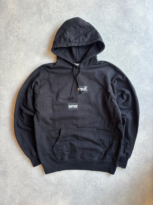 Supreme x CDG FW18 Box Logo Split Hoodie Black XL