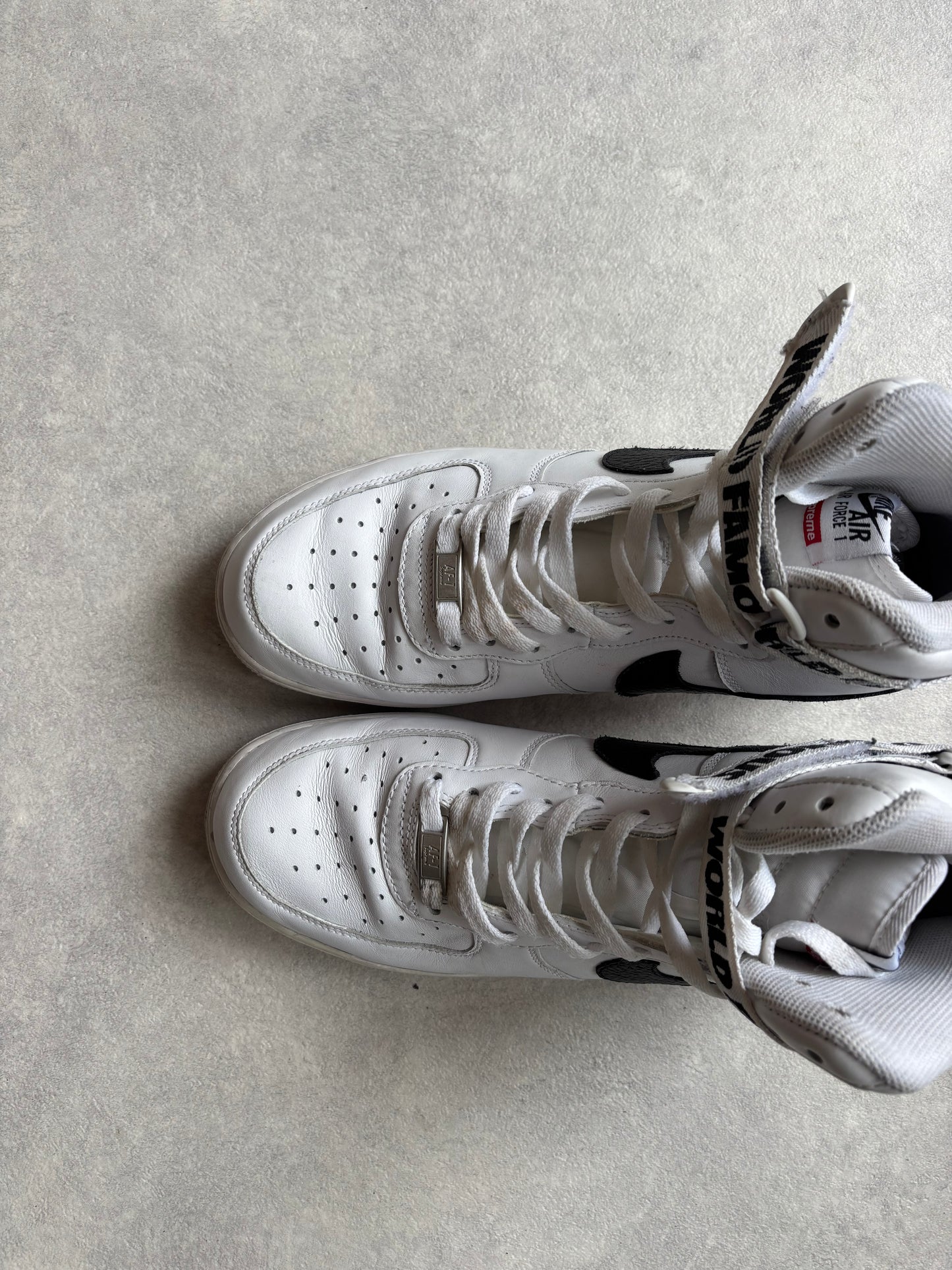 Nike X Supreme Air Force 1 High White 44