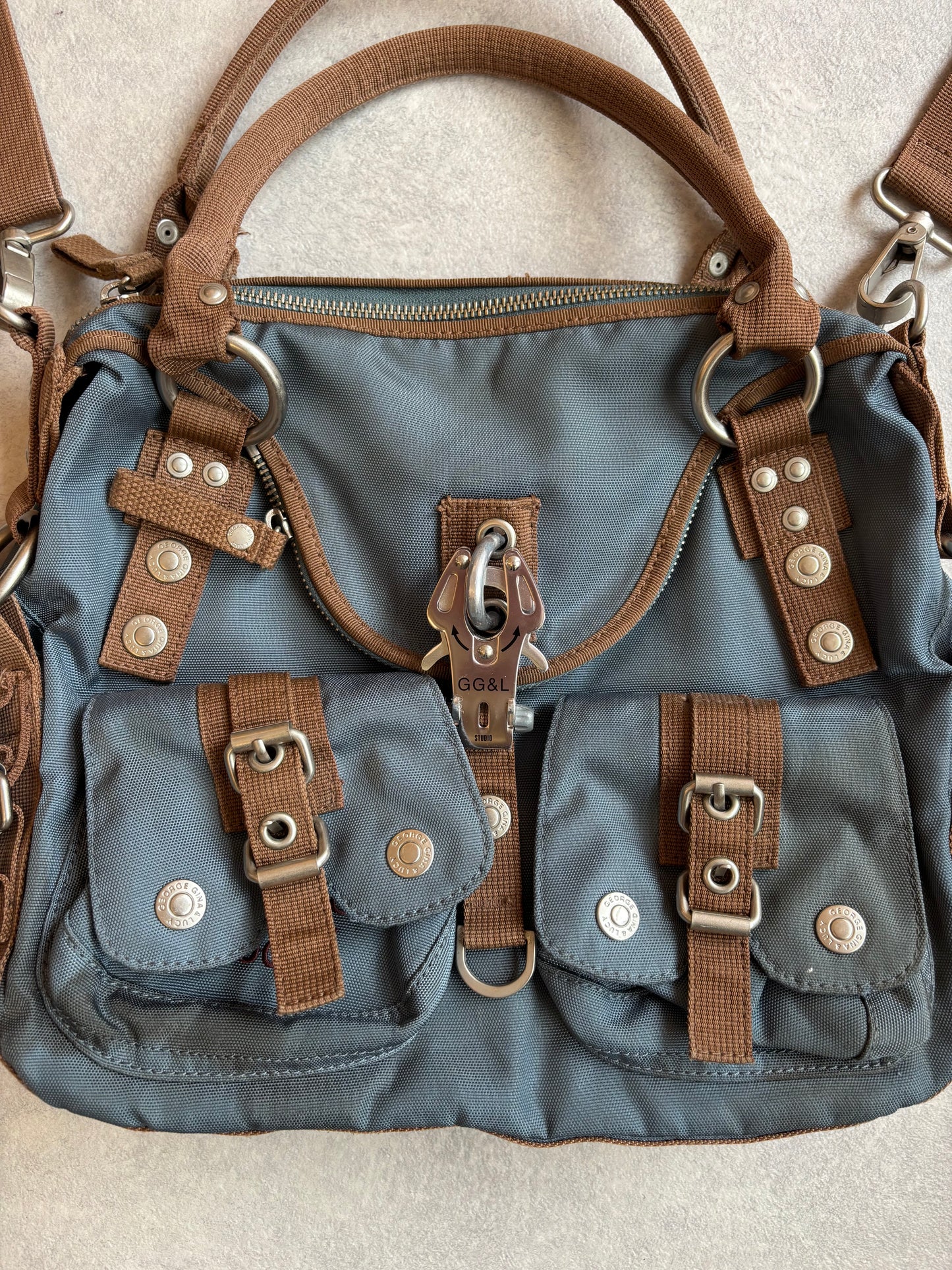 George Gina & Lucy Marina Blue Daisy Darling Bag