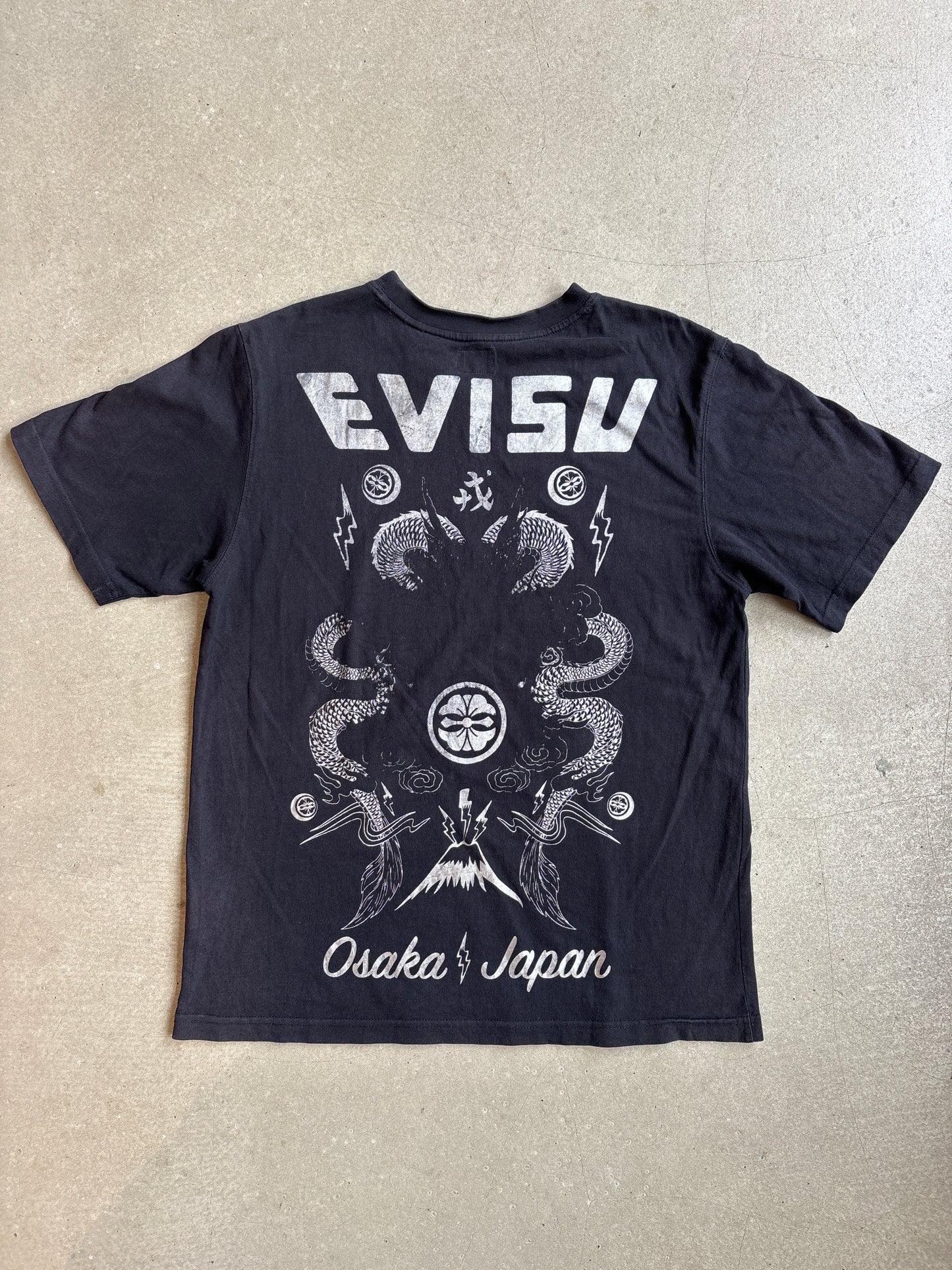 Evisu Dragon Black Tee L