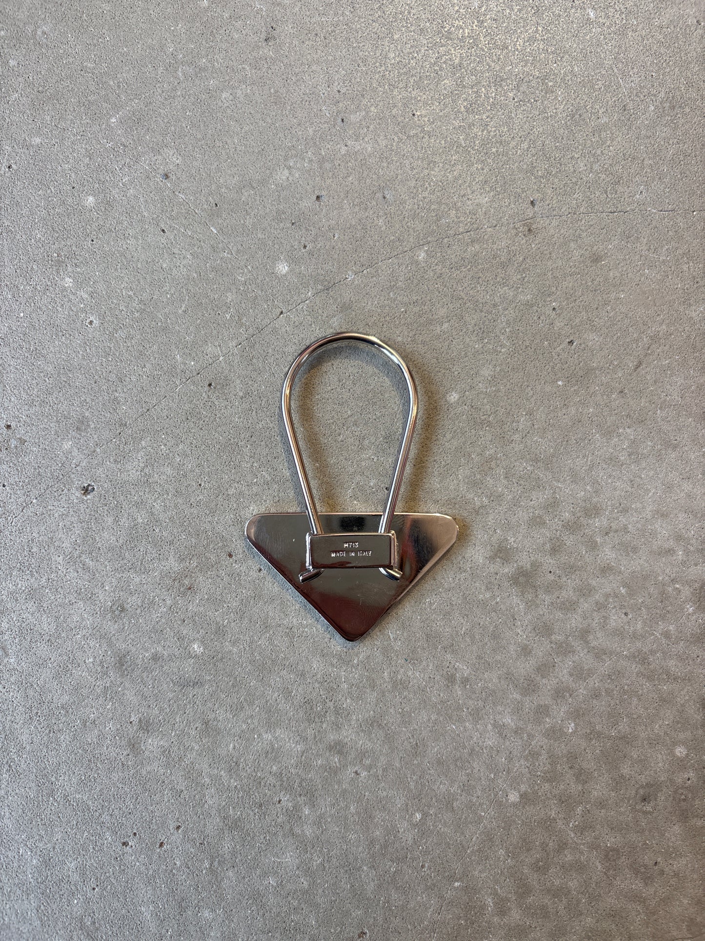 Prada Steel Keyring Black