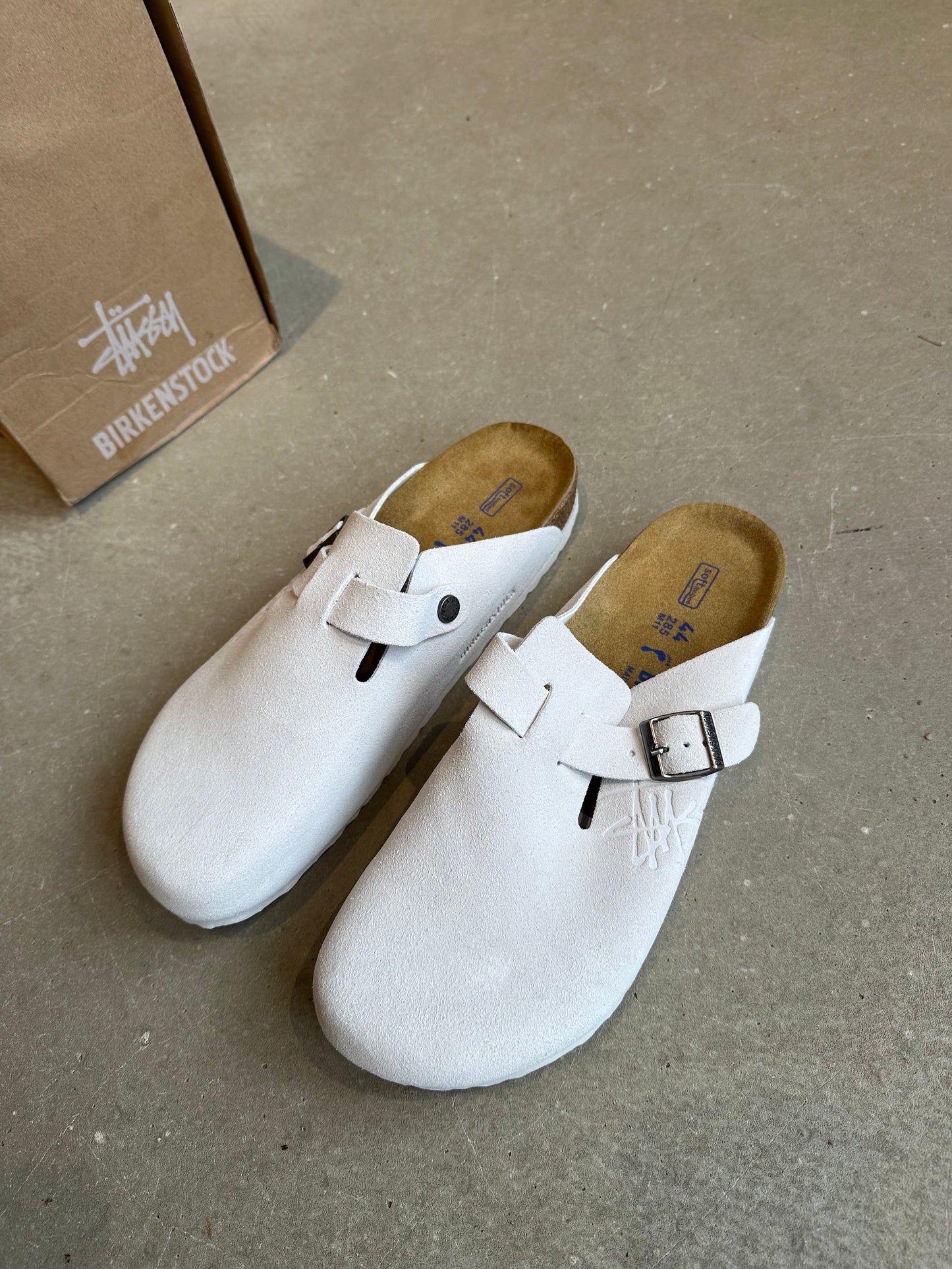 Birkenstock Stussy Boston BS Retro White