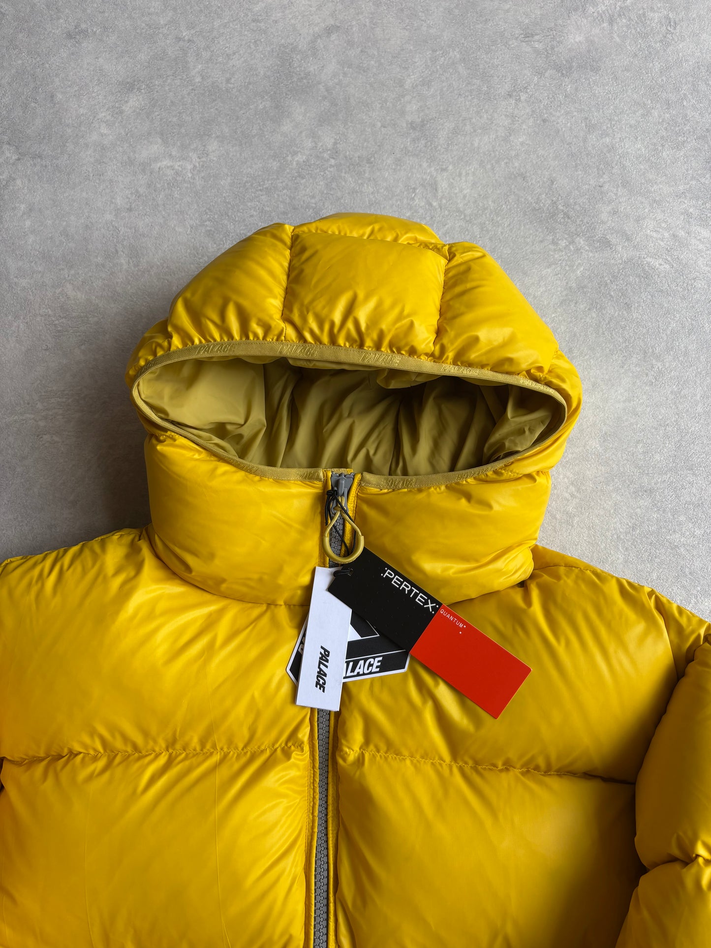PALACE PERTEX OPAQUE BALACLAVA PUFFA YELLOW