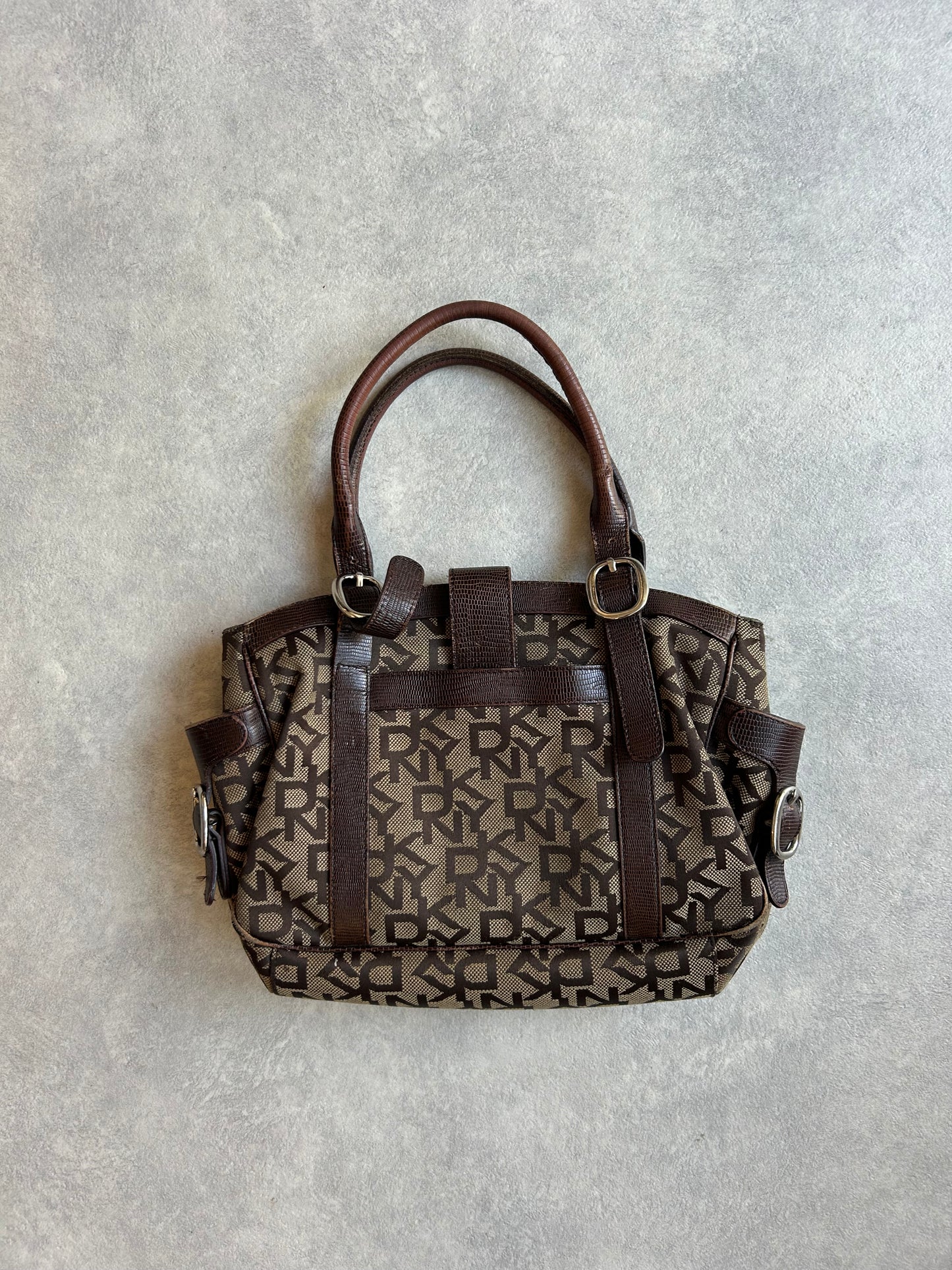 DKNY Monogram Handbag Brown
