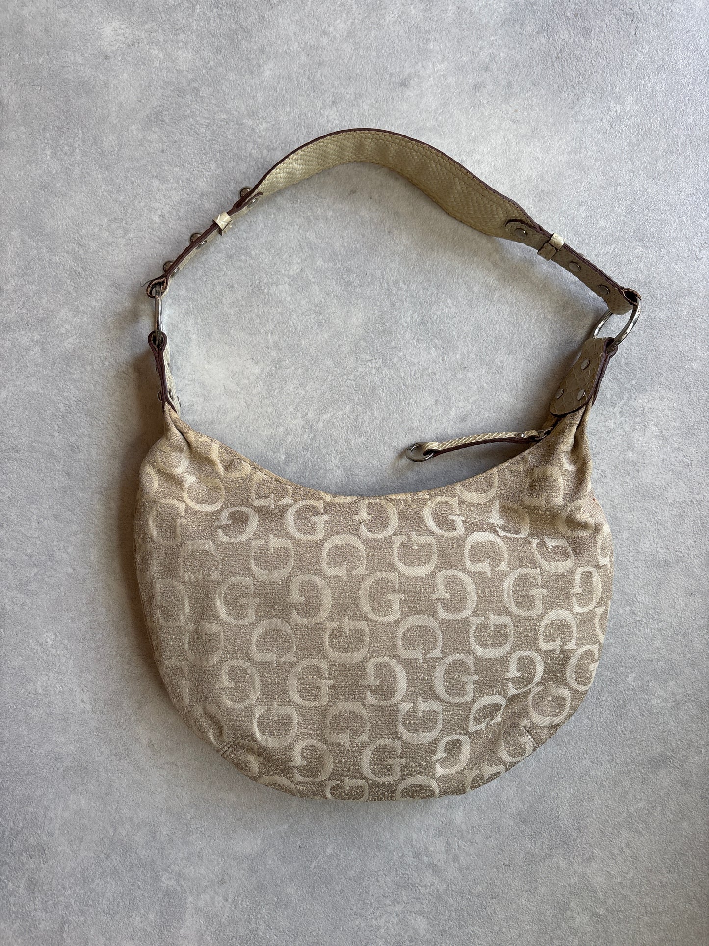 Guess Big G Monogram Beige Bag
