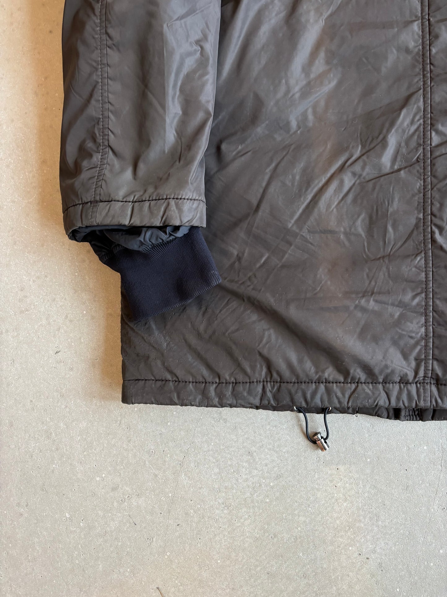 Prada Nylon Parka Jacket Brown Size L