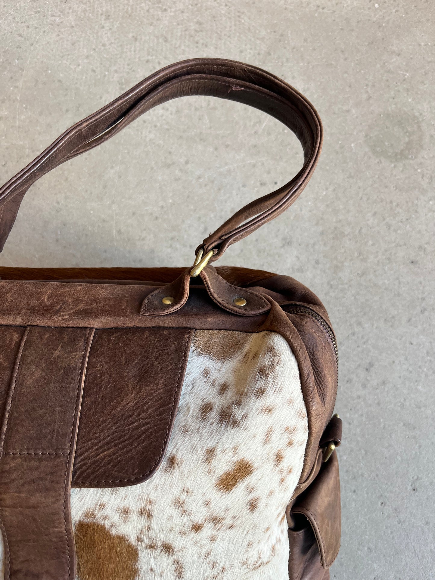 Vintage Cowskin Leather Handbag