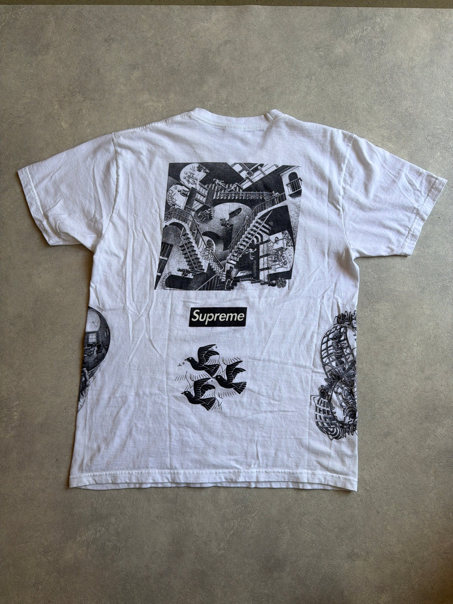 Supreme Mc Escher Collage Tee White L