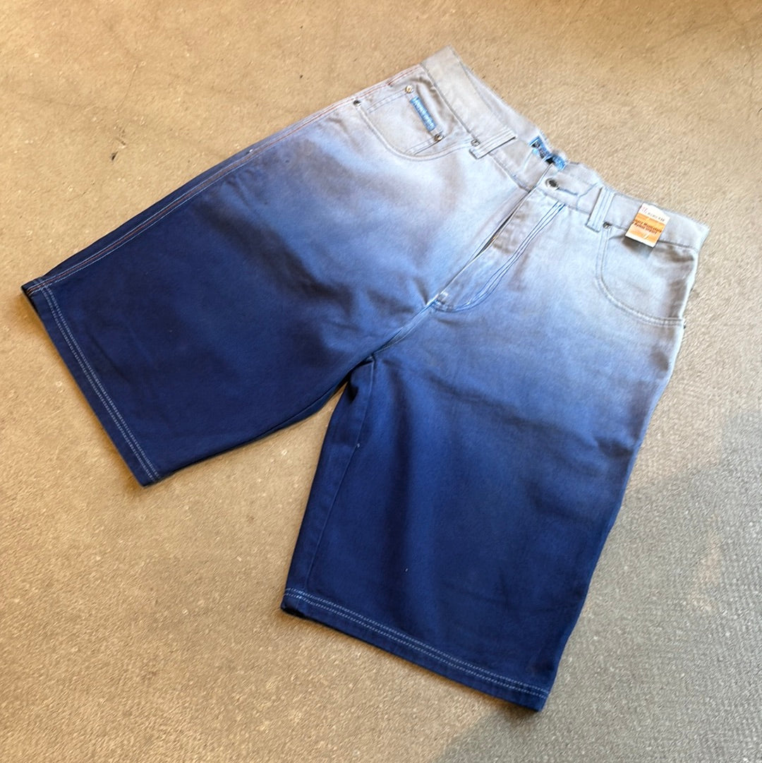 Clench Blue Faded Denim Shorts 34