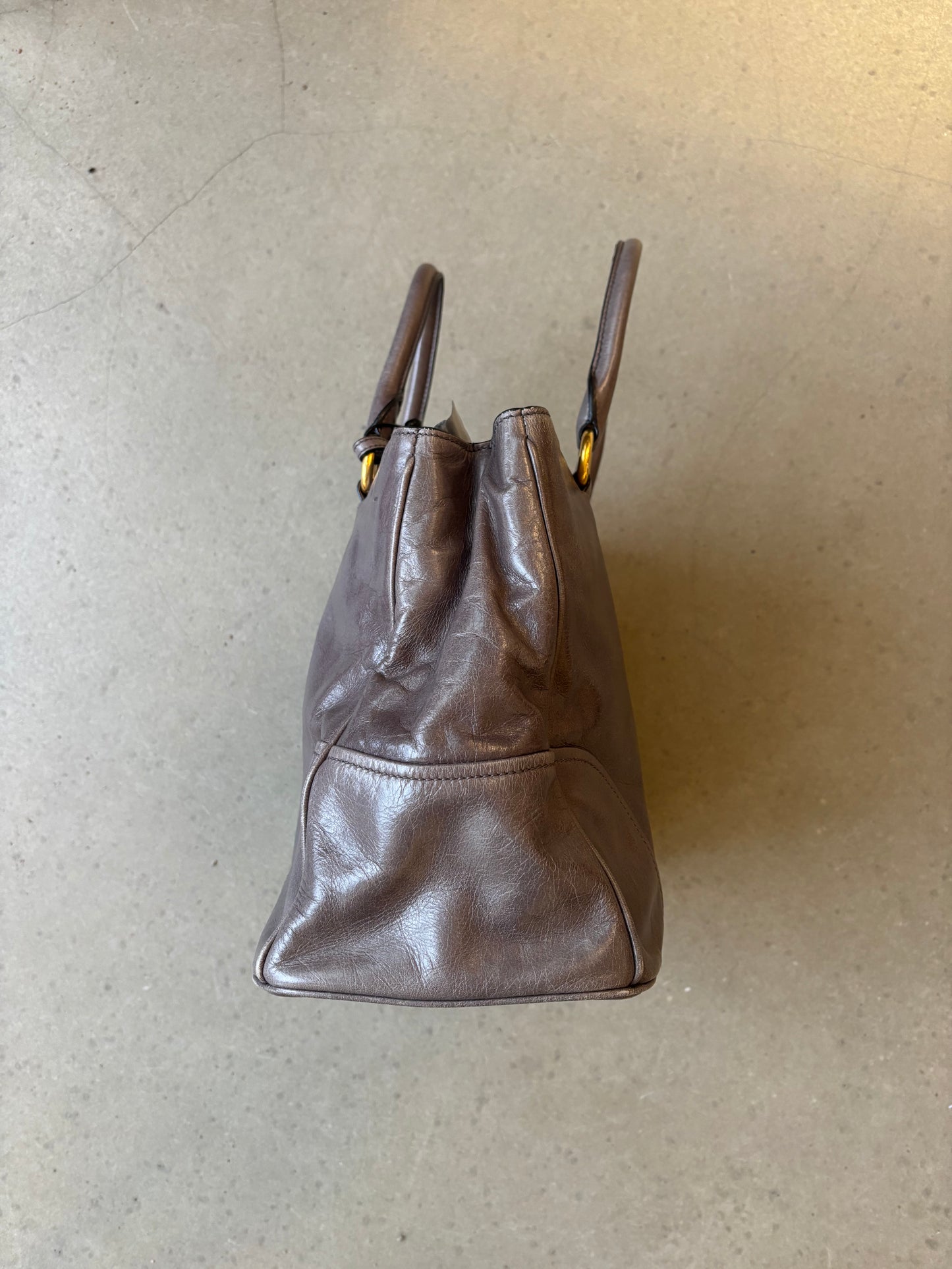 Miu Miu Vitello Leather Shiny Handbag