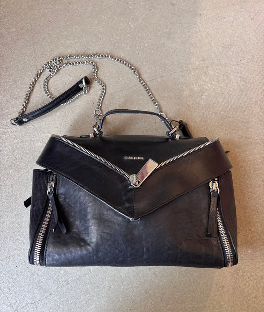 Diesel Black Leather Bag
