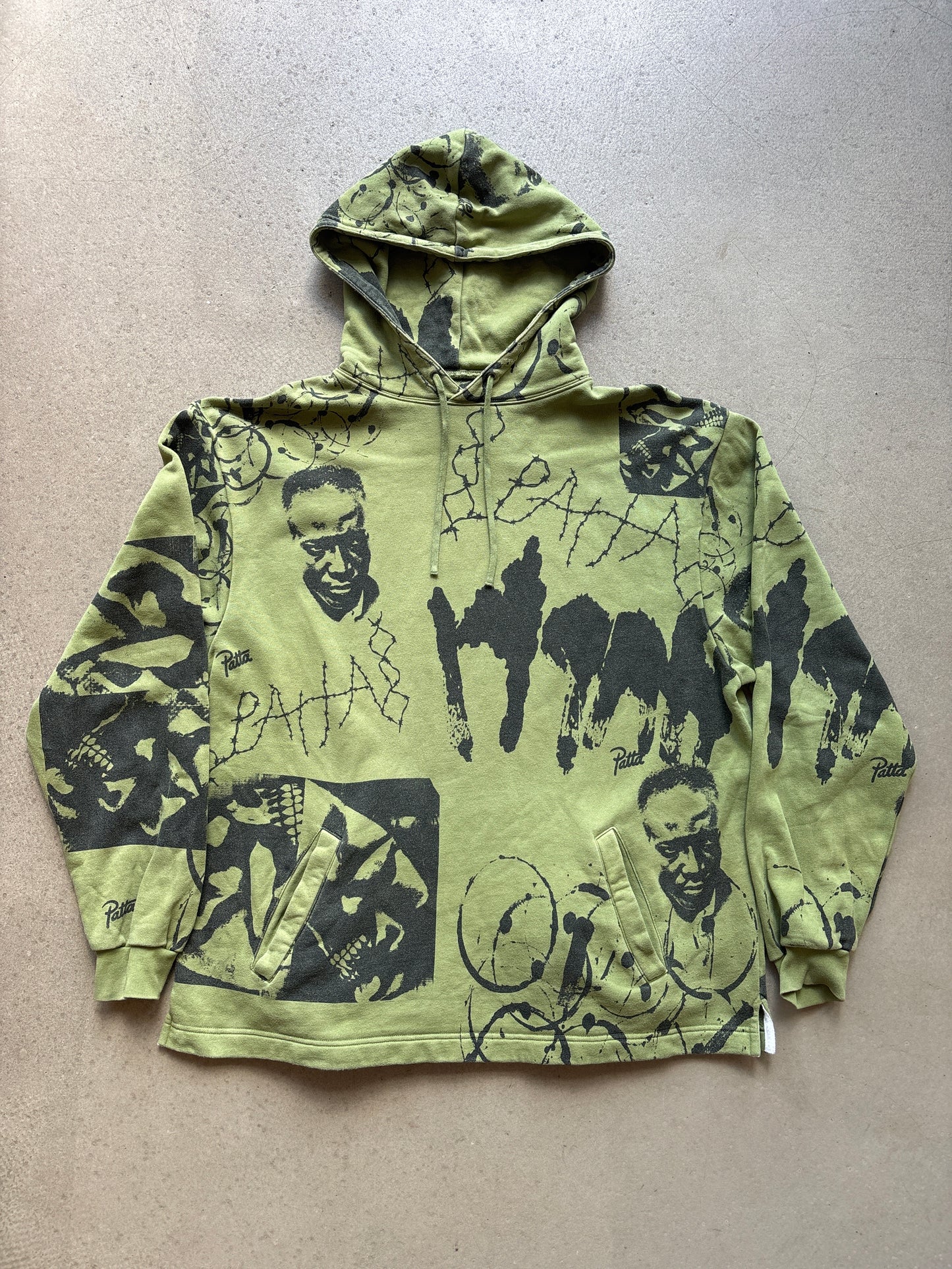 Patta Pokets Hoodie Green L