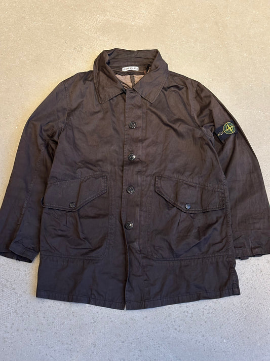 Stone Island Raso Gommato Jacket Brown Size L