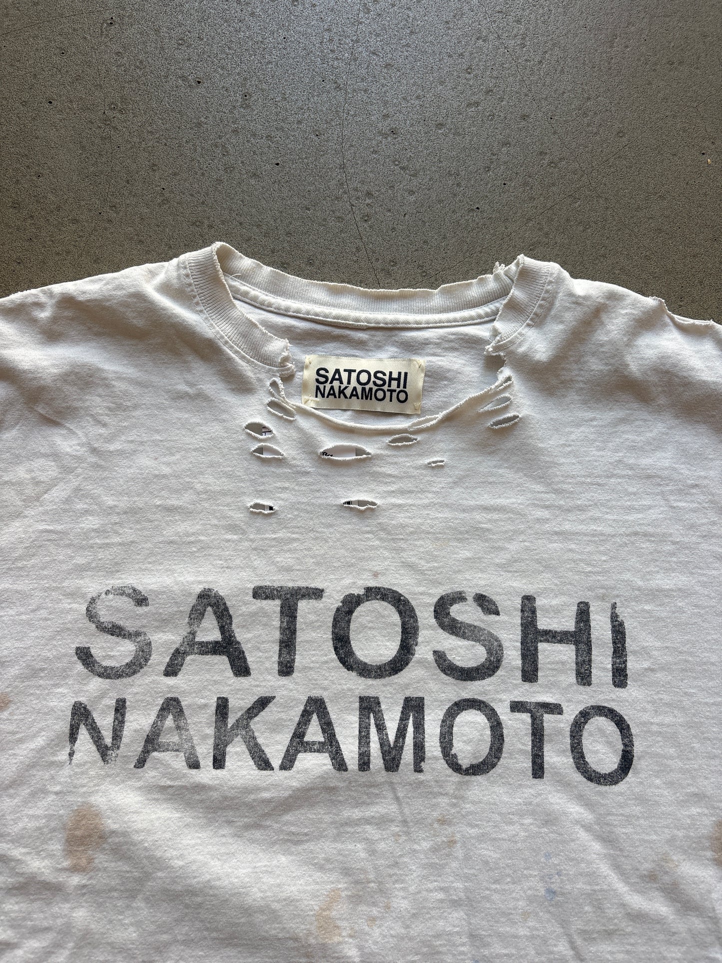 Satoshi Nakamoto Road Rash Tee White XL