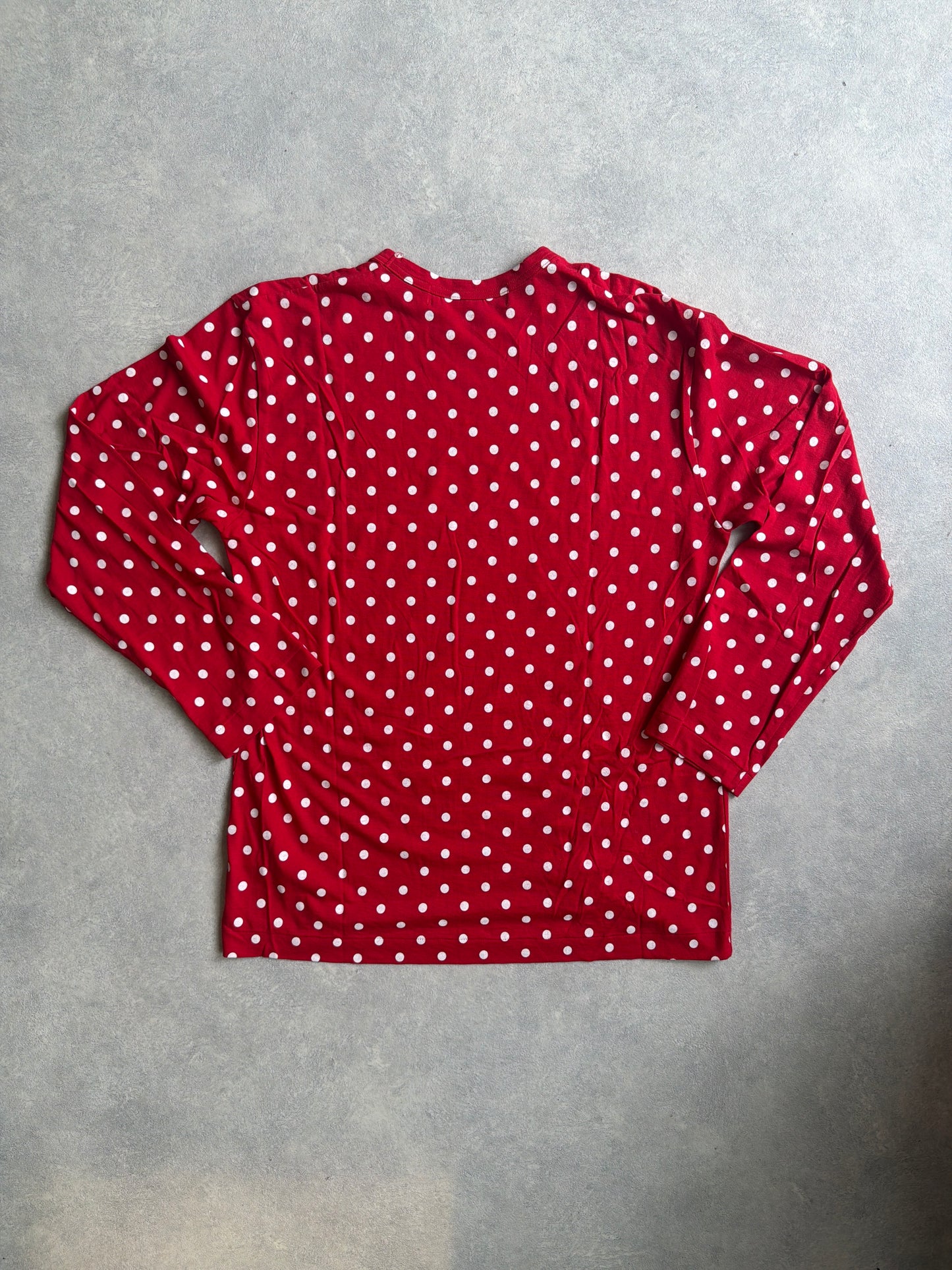 Comme Des Garçons Polka Dot Shirt Red Size XL