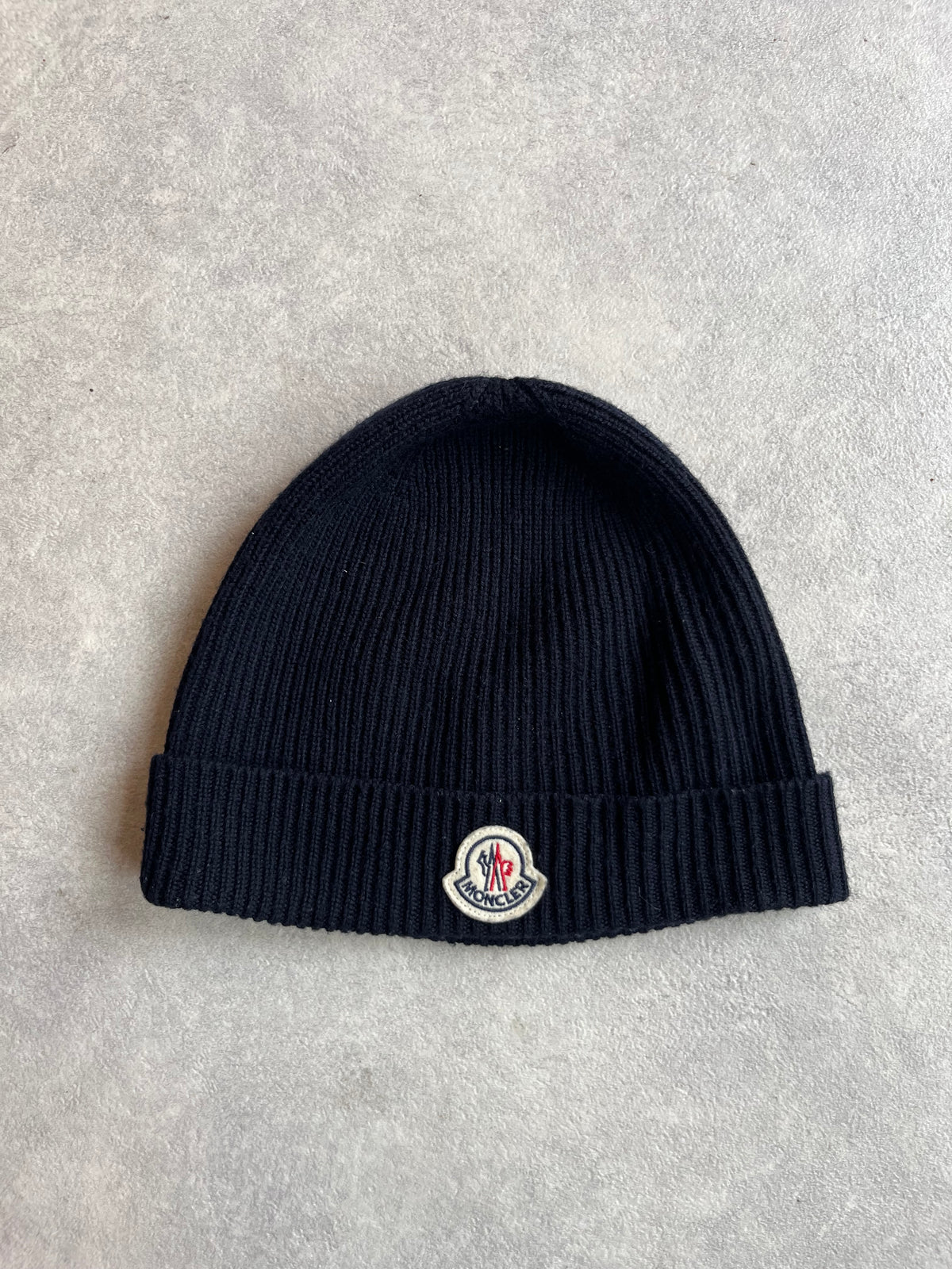 Moncler Wool Beanie Navy Blue