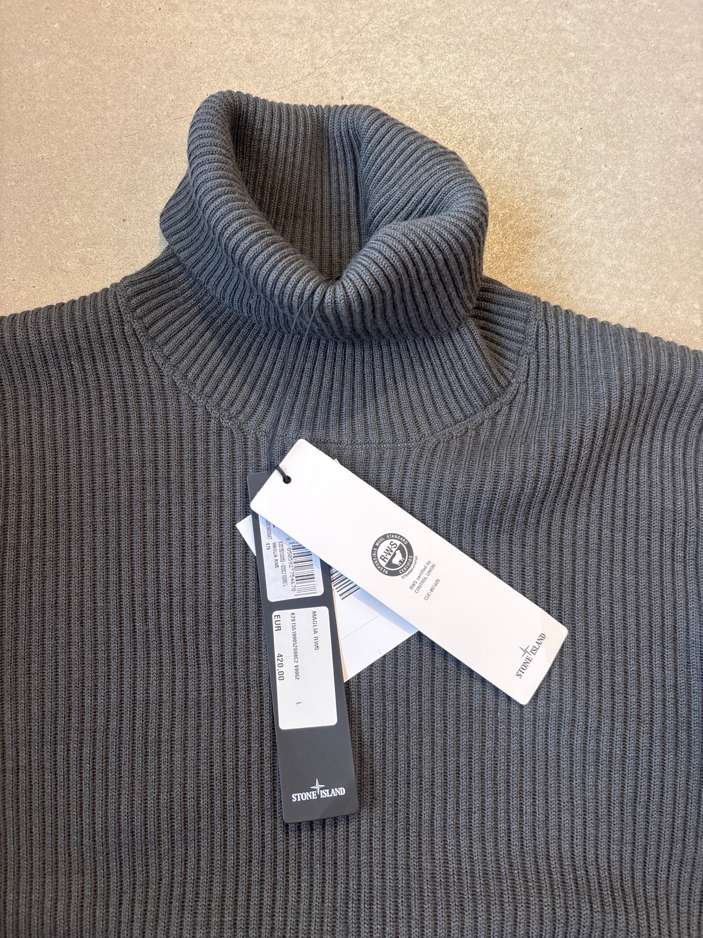 Stone Island Maglia Rws Grey Size L