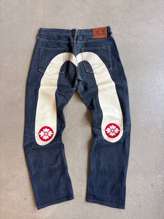 Evisu Denim White Daicock Jeans 34x34