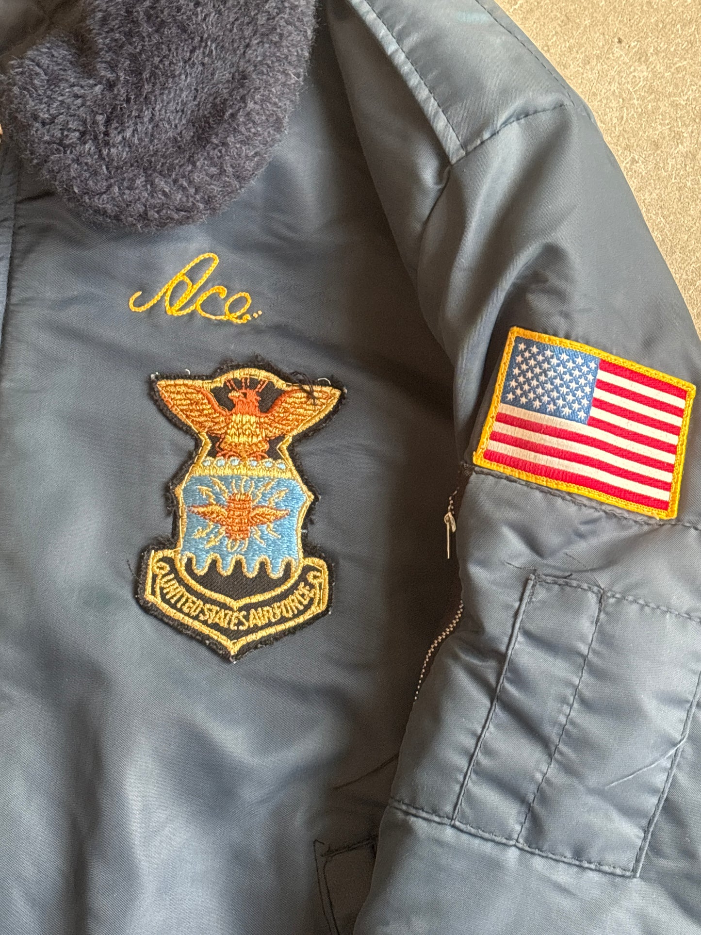 Vintage USAF Jacket Navy Medium