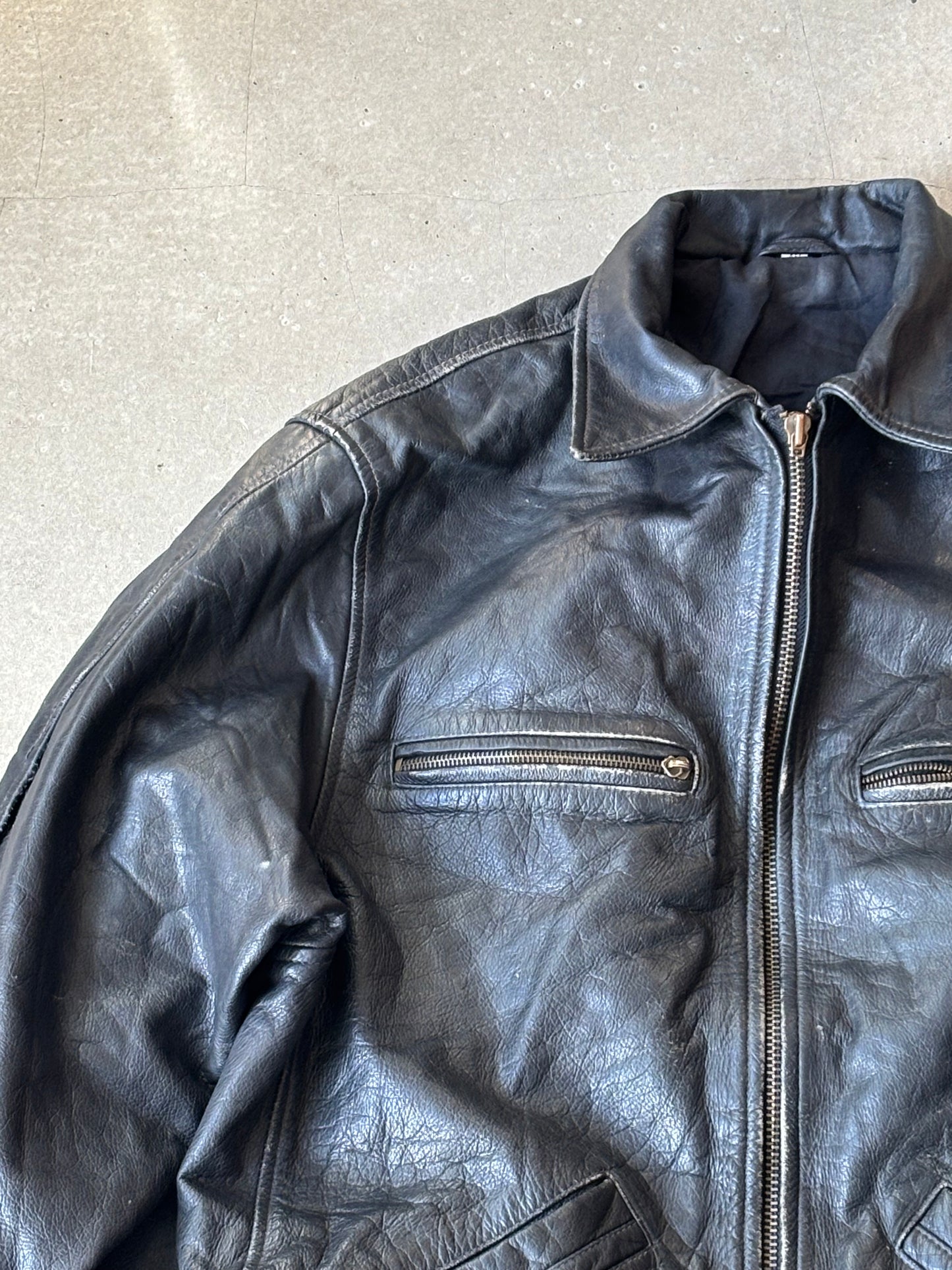 Leather Jacket Black L