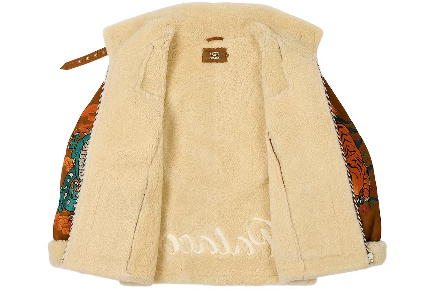 Palace x UGG Shearling Jacket Chestnut Size L