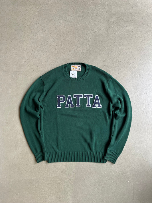 Patta Spellout Knit Green Large