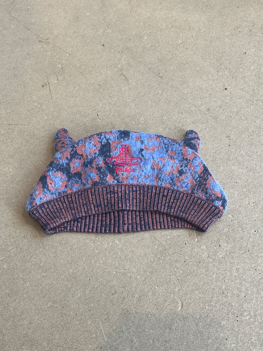 Palace x Vivienne Westwood Horny Beanie in Pink Leopard