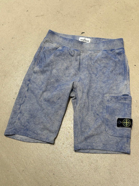 Stone Island Junior Dyed Shorts Blue 14 Years