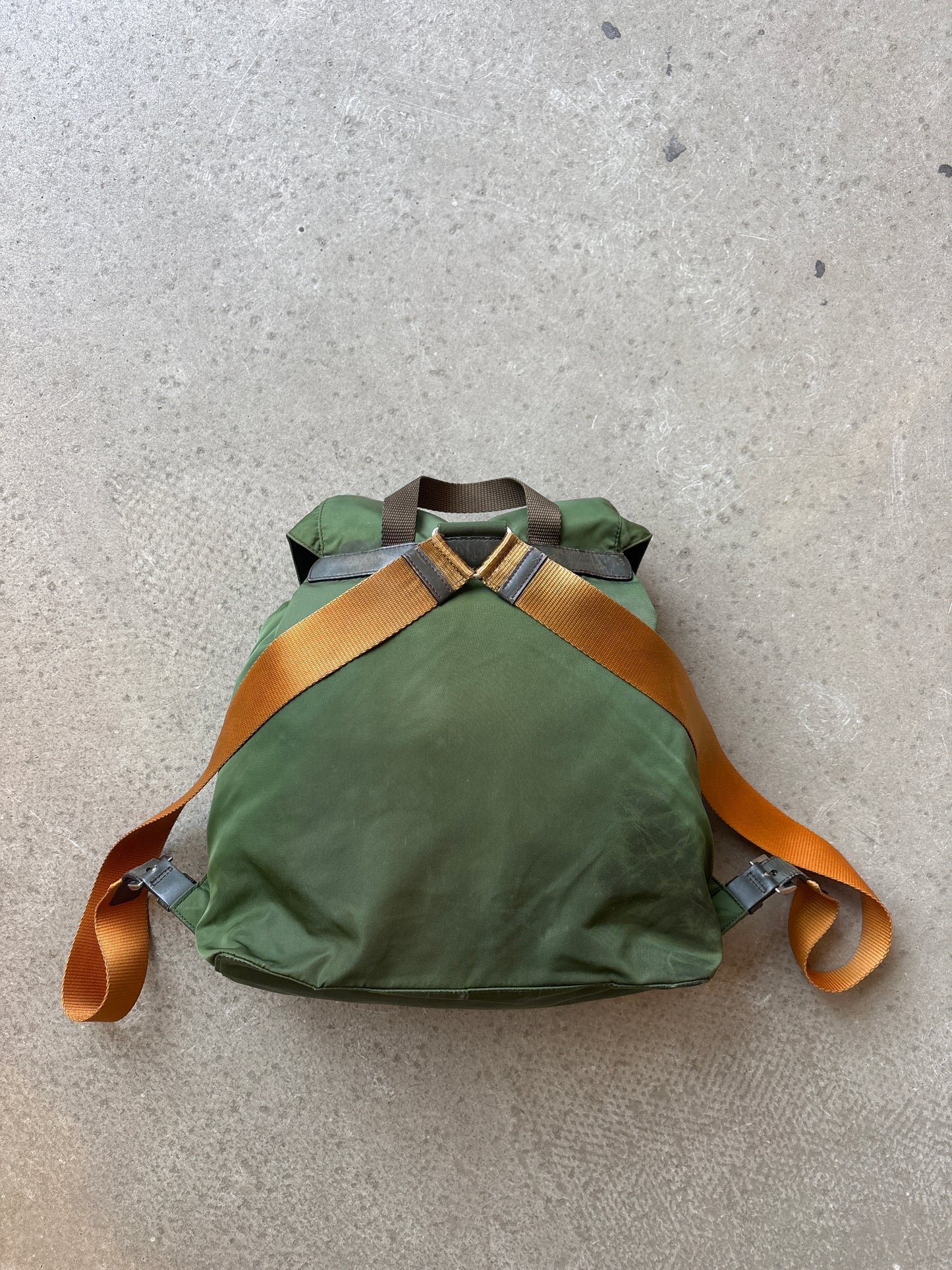 Prada Drawstring Backpack Green