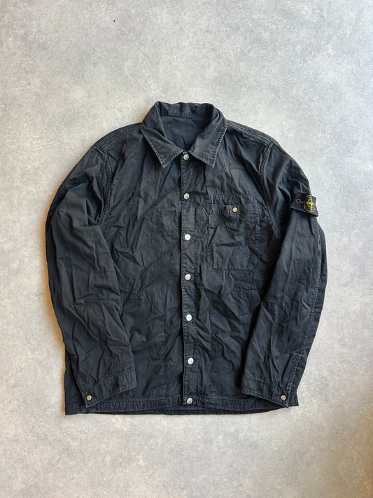 Stone Island Button Overshirt Black XL