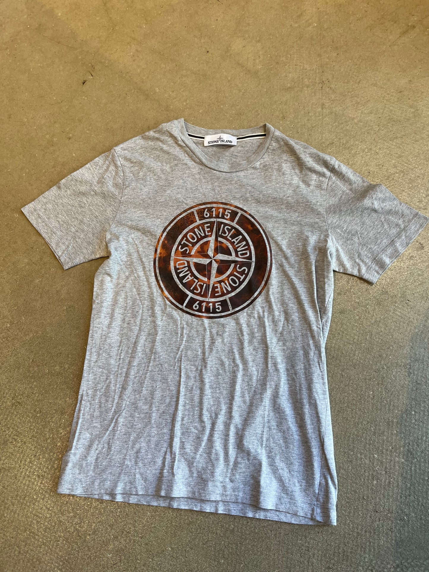 Stone Island Print Tee Grey Medium