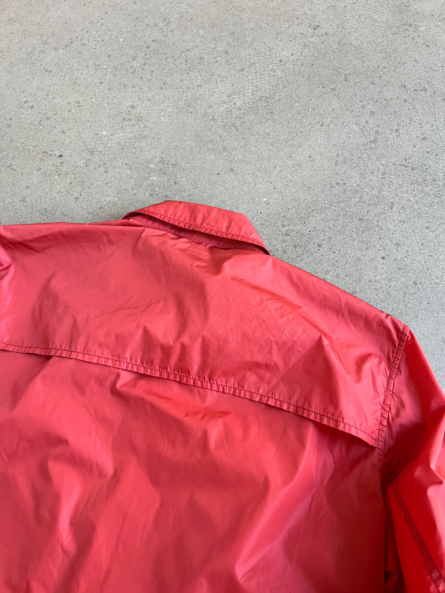 Prada Zip Up Nylon Overshirt Red Large