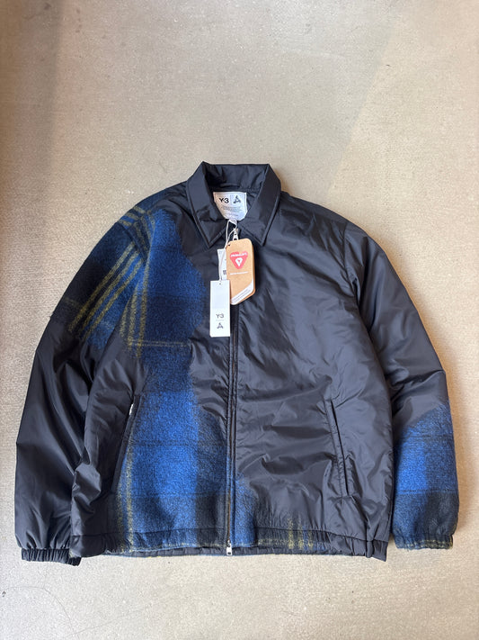 Palace Y-3 Needle Punch Nylon Wool Coach Jacket Black
