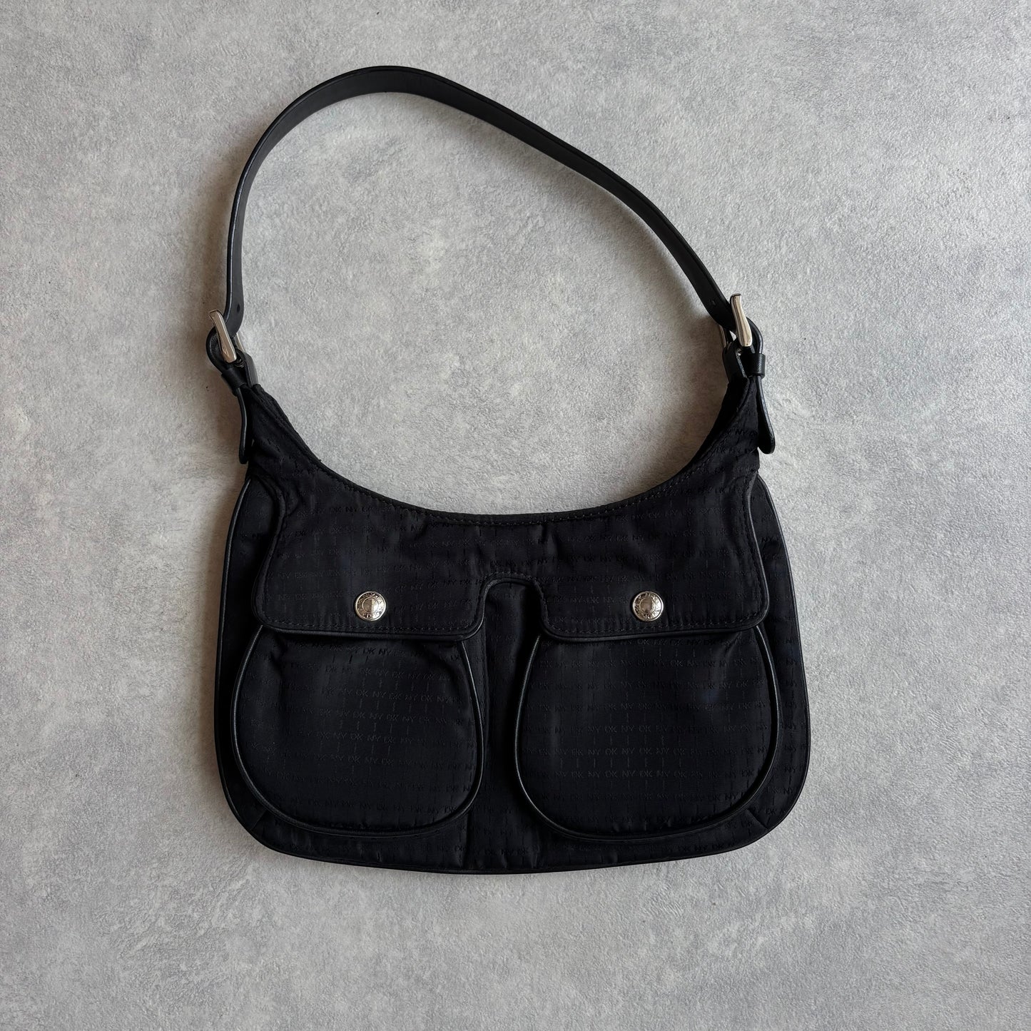 DKNY Embossed Black Nylon Bag 2YK