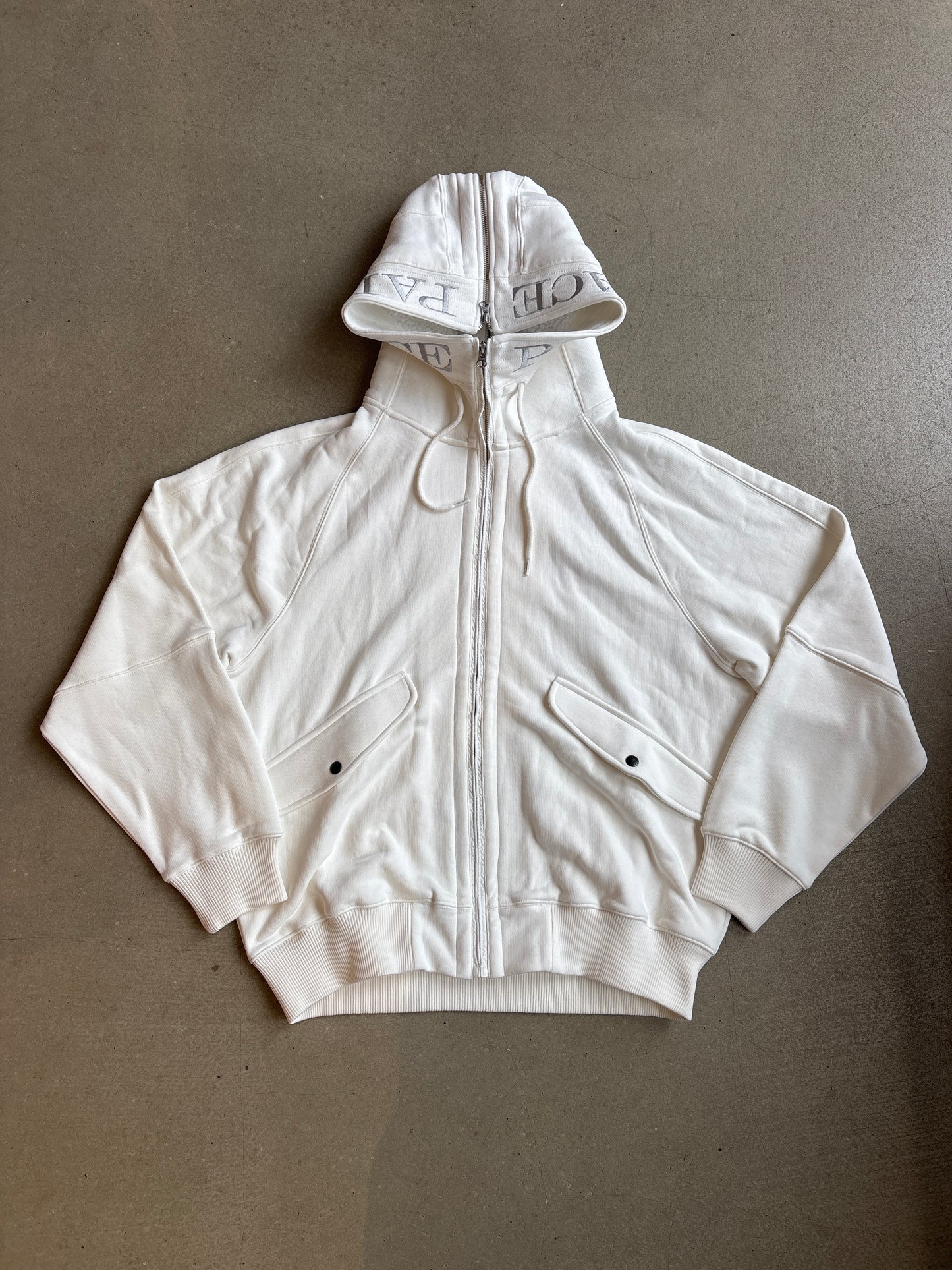 Palace Split Hood Bomber Sweat White