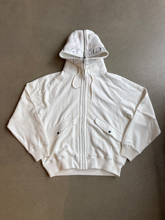 Palace Split Hood Bomber Sweat White