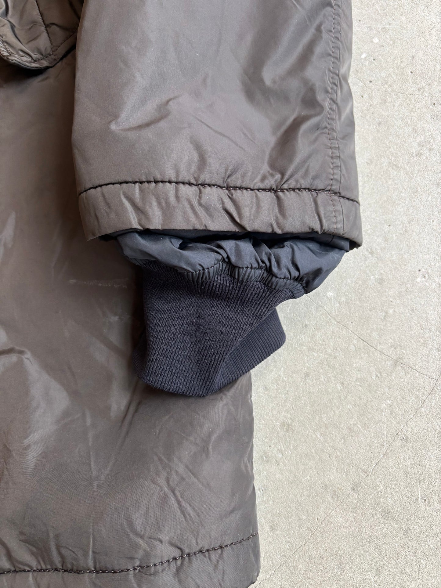 Prada Nylon Parka Jacket Brown Size L