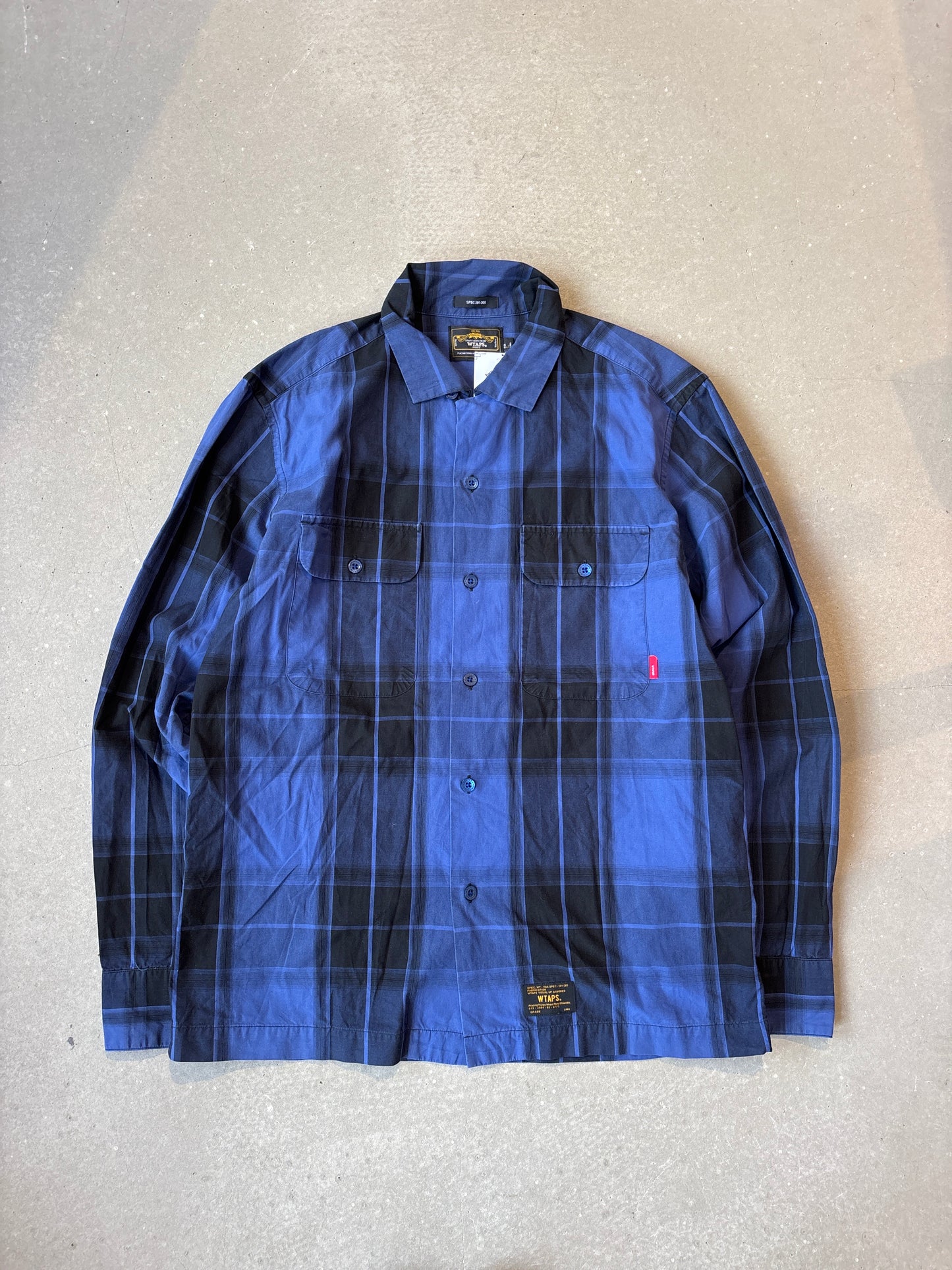 WTAPS Plaid Shirt Blue Large