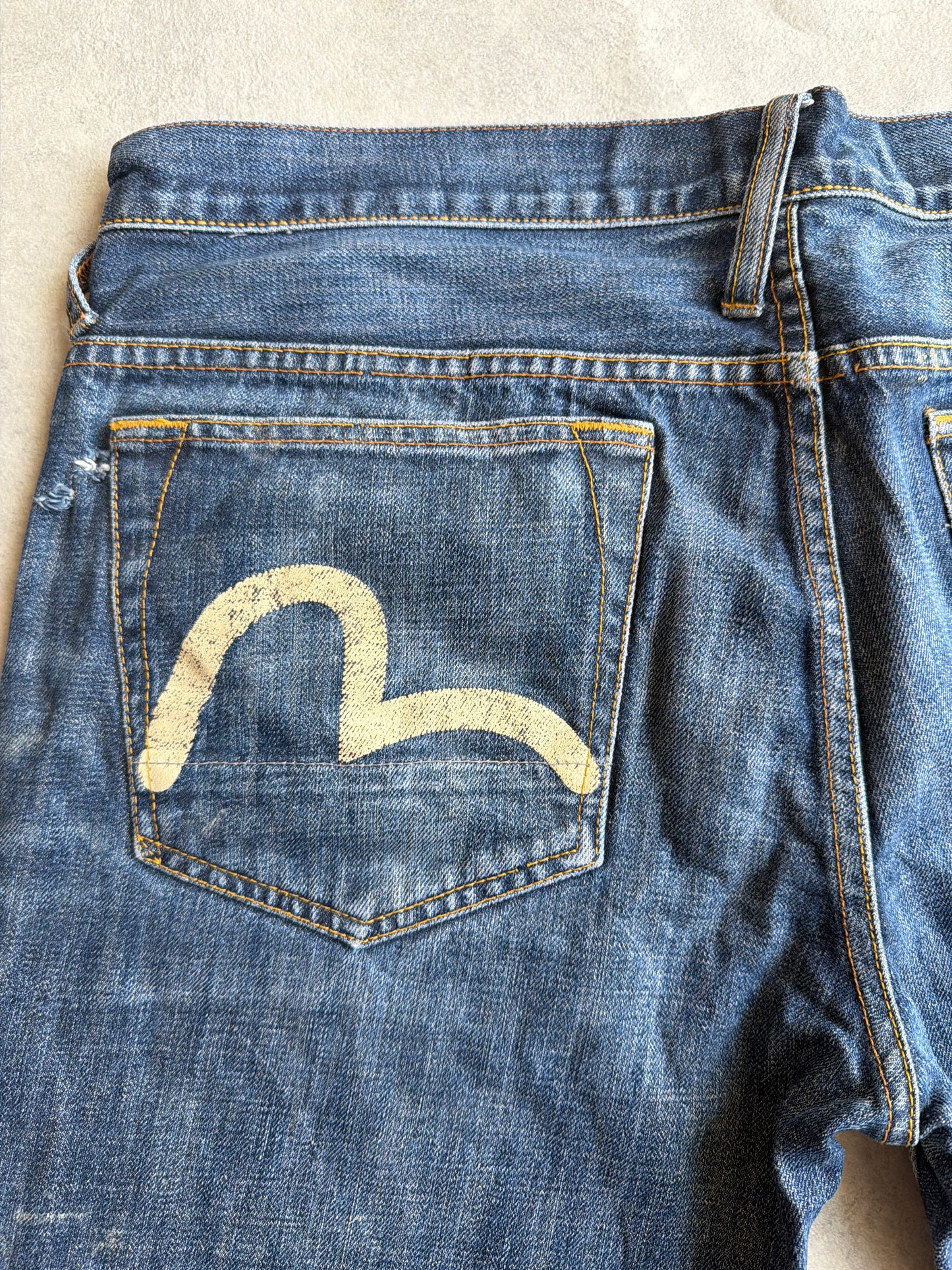 Evisu Faded Jeans Size Large