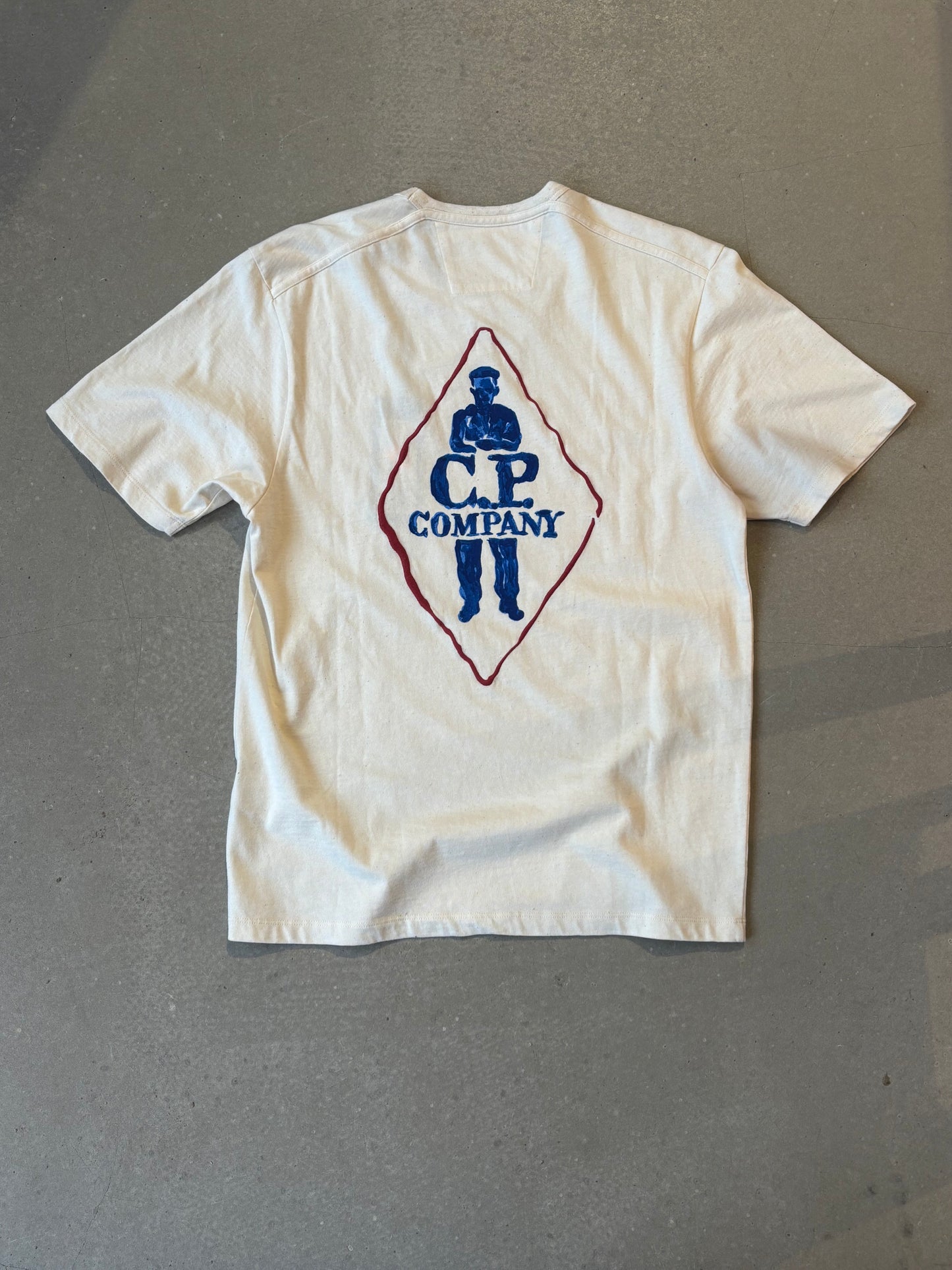 C.P Company Natural Jersey Logo S