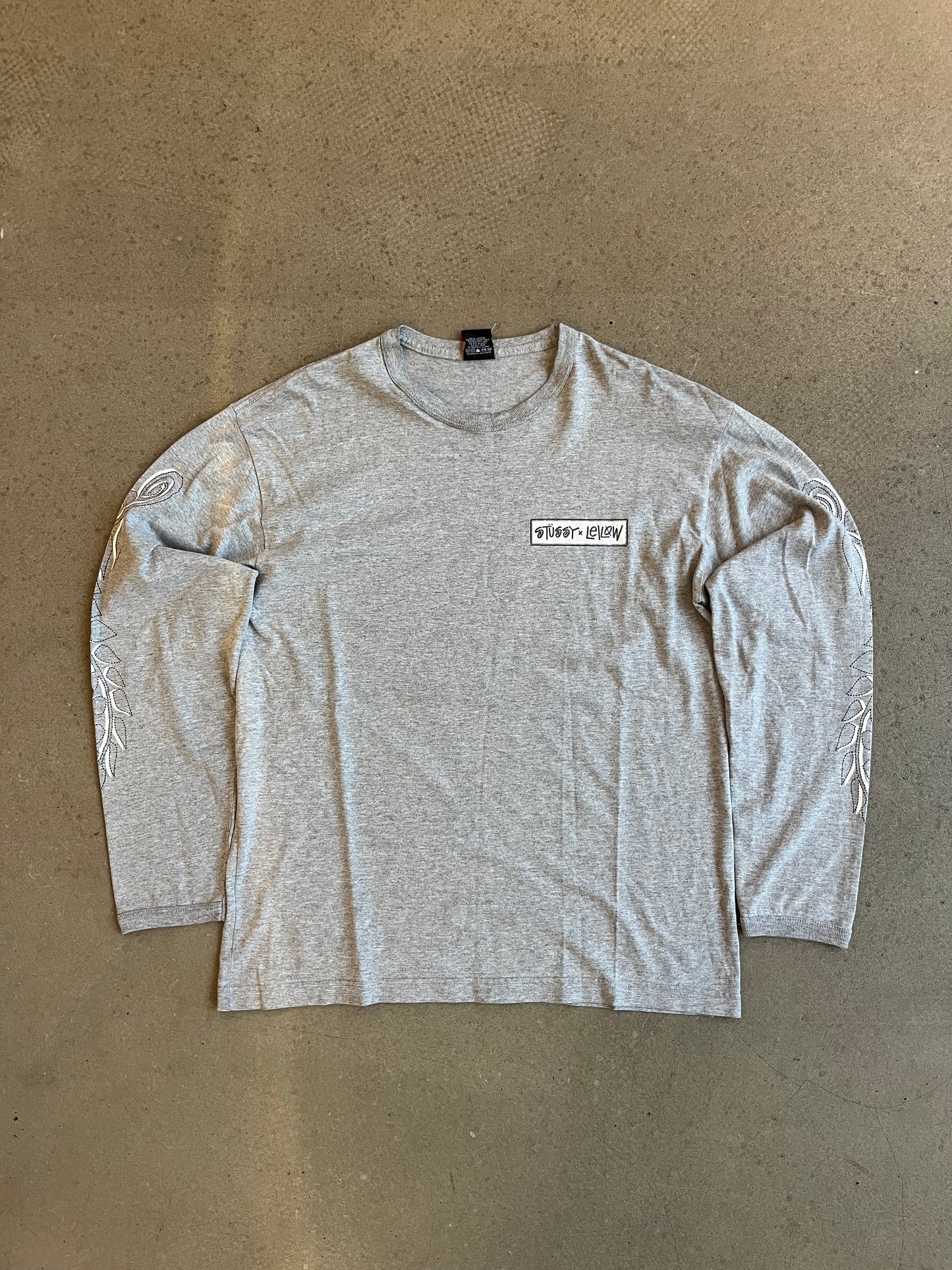 Stussy X Leilow long sleeve grey Size Medium