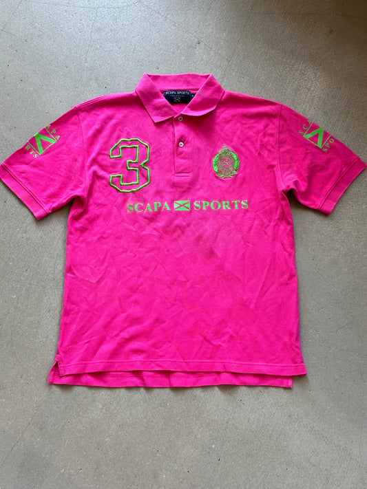 Scapa Sports Polo Pink Size M