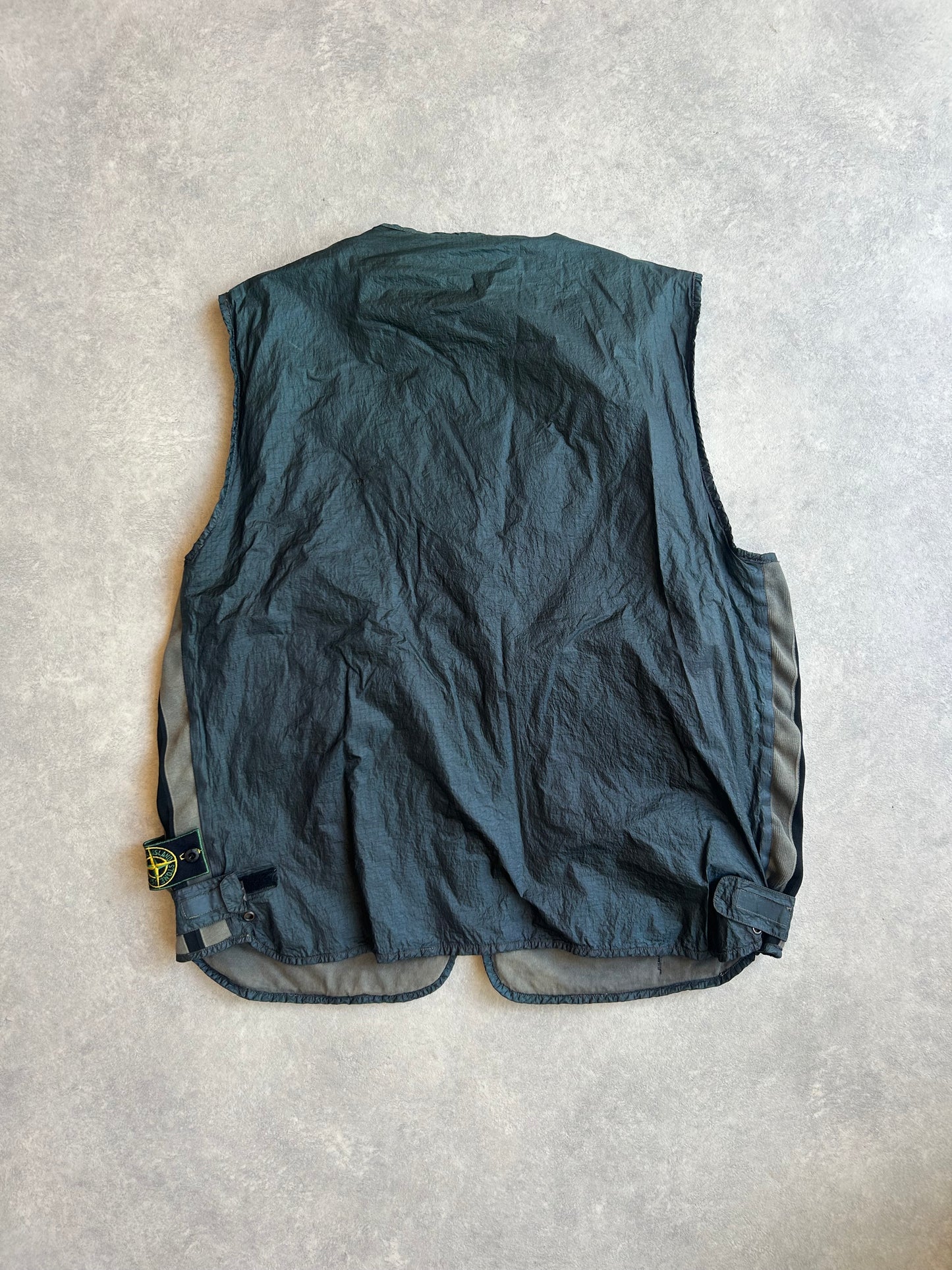 Stone Island 1996 Reversible Green Edge Vest XL