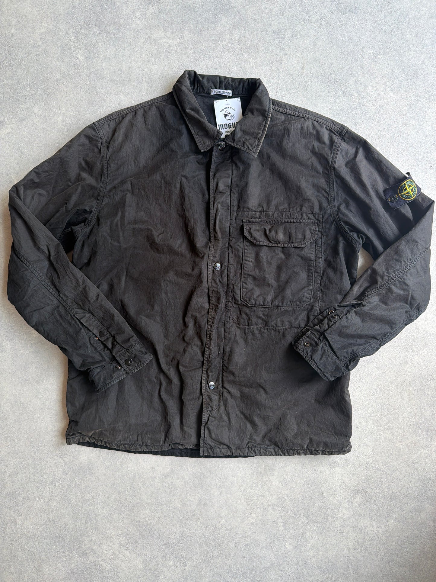 Stone Island Garment Dyed Overshirt  Black XXL