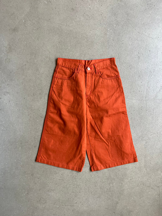 Overzeas Embroided Jorts Orange W28