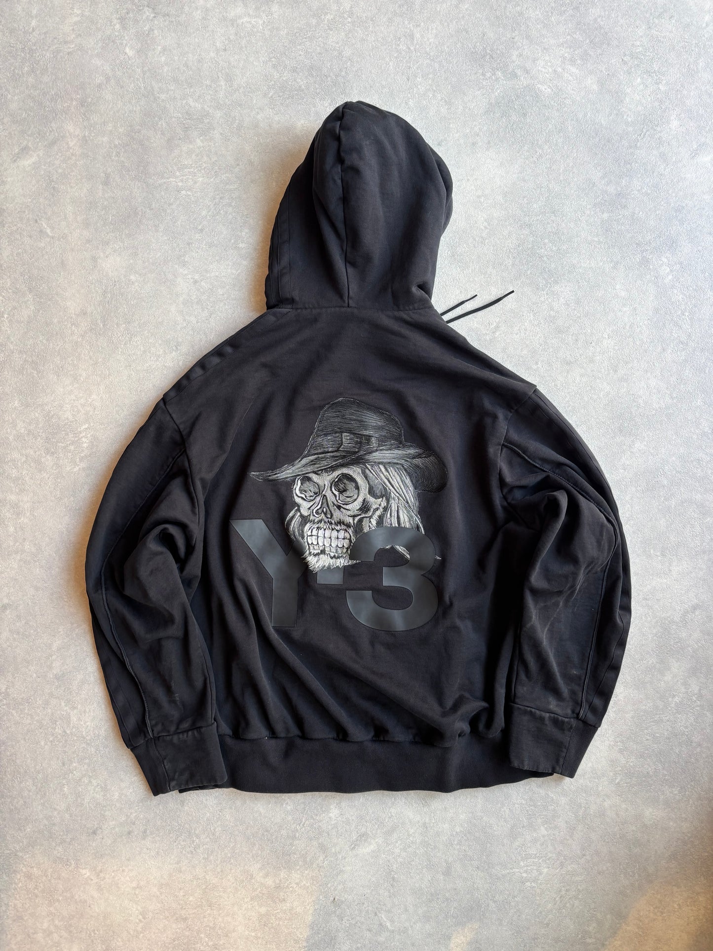 Y-3 Yohji Skull Graphic Full Zip Hoodie M