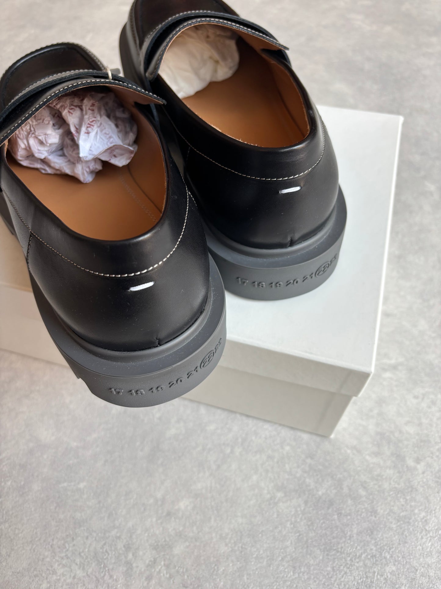 Maison Margiela Chunky Grey Sole Loafer Black 44